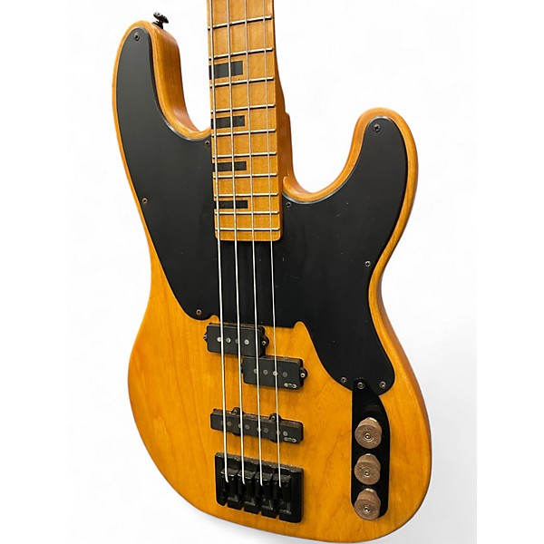 Used Schecter Guitar Research Model T Natural Electric Bass Guitar