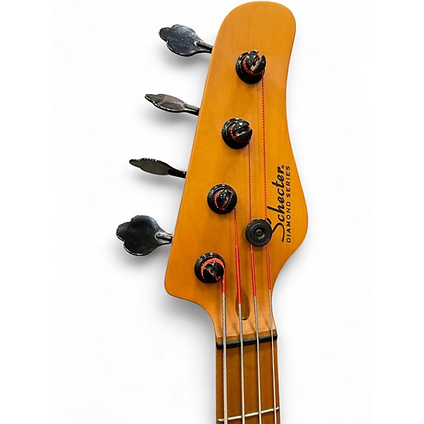Used Schecter Guitar Research Model T Natural Electric Bass Guitar