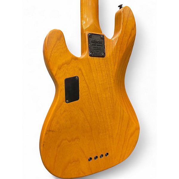 Used Schecter Guitar Research Model T Natural Electric Bass Guitar