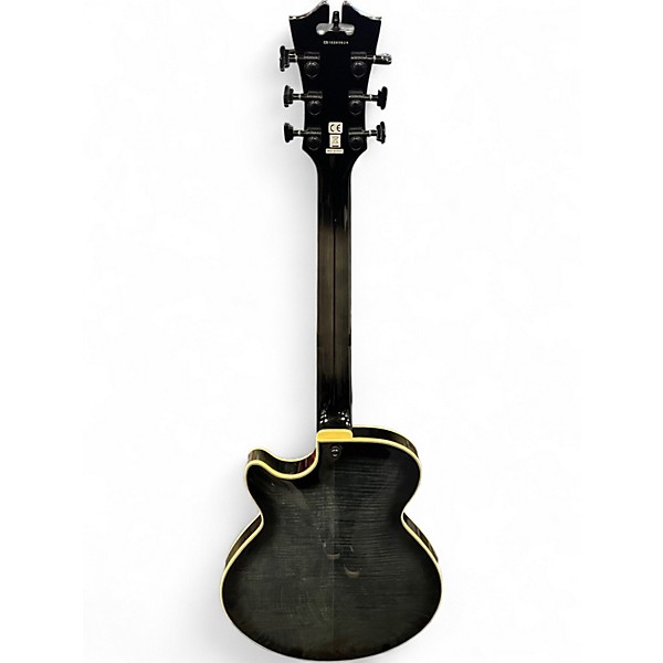 Used D'Angelico EX-SS Trans Black Hollow Body Electric Guitar