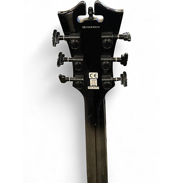 Used D'Angelico EX-SS Trans Black Hollow Body Electric Guitar