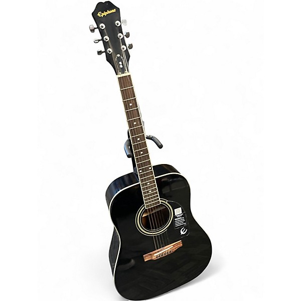 Used Epiphone DR100 Ebony Acoustic Guitar
