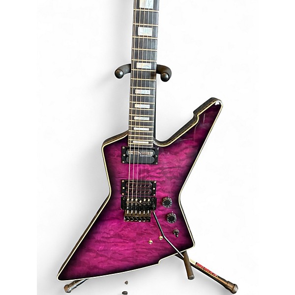 Used Schecter Guitar Research E-1 FR S Special Edition Trans Purple Burst Solid Body Electric Guitar