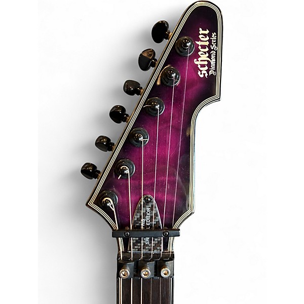 Used Schecter Guitar Research E-1 FR S Special Edition Trans Purple Burst Solid Body Electric Guitar