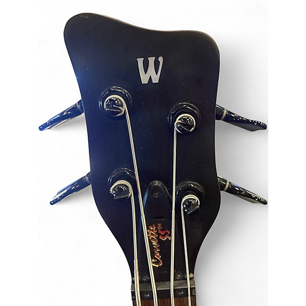 Used Warwick Corvette Double Buck 4 String Black Electric Bass Guitar