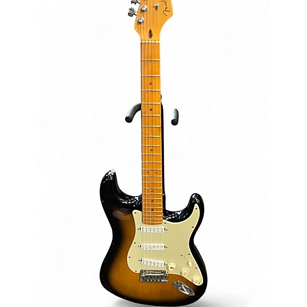 Used Fender American Deluxe Stratocaster 2 Tone Sunburst Solid Body Electric Guitar