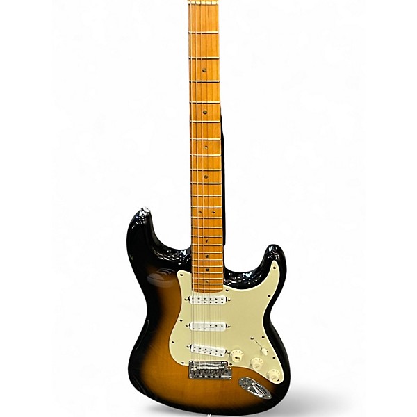 Used Fender American Deluxe Stratocaster 2 Tone Sunburst Solid Body Electric Guitar