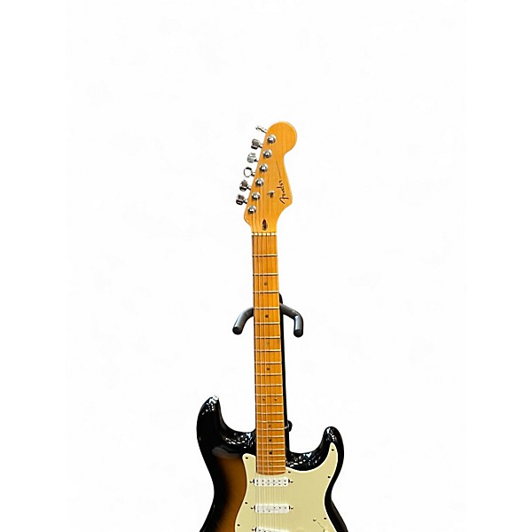 Used Fender American Deluxe Stratocaster 2 Tone Sunburst Solid Body Electric Guitar