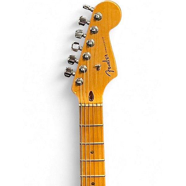 Used Fender American Deluxe Stratocaster 2 Tone Sunburst Solid Body Electric Guitar