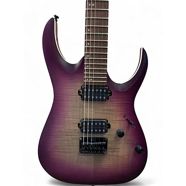 Used Ibanez RGA42FM Purple Sunburst Solid Body Electric Guitar