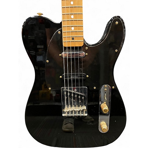 Used 2001 Fender Deluxe Nashville Telecaster Black and Gold Solid Body Electric Guitar