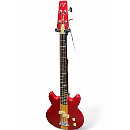 Used Vantage VS600B Candy Apple Red Electric Bass Guitar