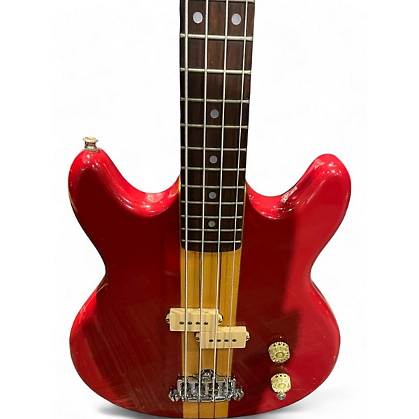 Used Vantage VS600B Candy Apple Red Electric Bass Guitar