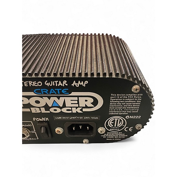 Used Crate Power Block Solid State Guitar Amp Head