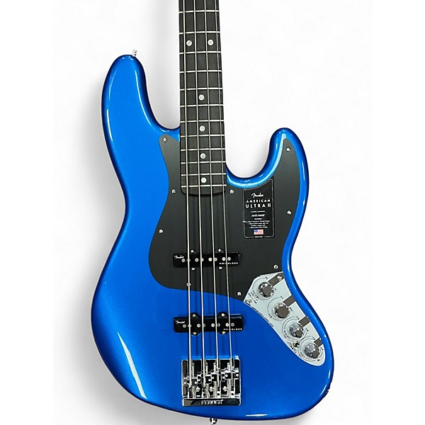 Used Fender American Ultra II Jazz Bass Noble Blue Electric Bass Guitar