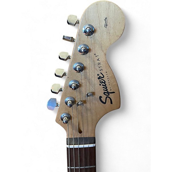 Used Squier Affinity Stratocaster Black and White Solid Body Electric Guitar
