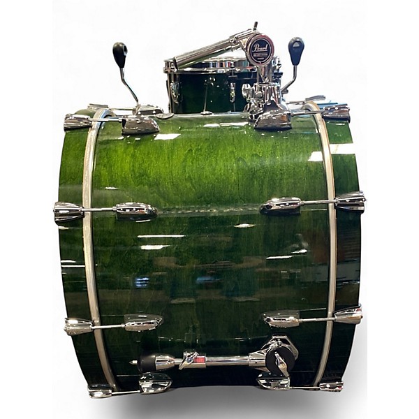 Used Pearl 3 Piece professional series Trans Green Drum Kit