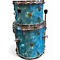 Used Gretsch Drums 3 Piece USA 50TH ANNIVERSARY AQUA SATIN FLAME Drum Kit