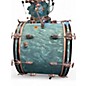 Used Gretsch Drums 3 Piece USA 50TH ANNIVERSARY AQUA SATIN FLAME Drum Kit