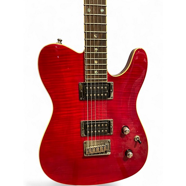 Used Fender Telecaster Custom Trans Red Solid Body Electric Guitar