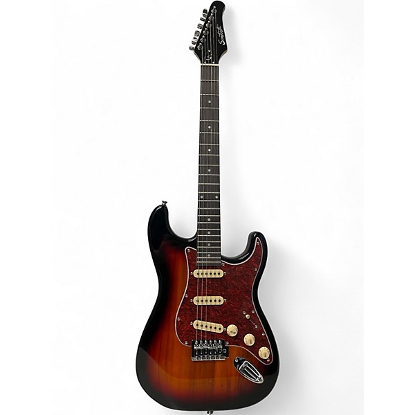 Used Sawtooth strat style 2 Color Sunburst Solid Body Electric Guitar