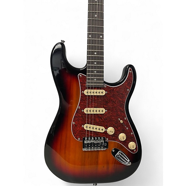 Used Sawtooth strat style 2 Color Sunburst Solid Body Electric Guitar