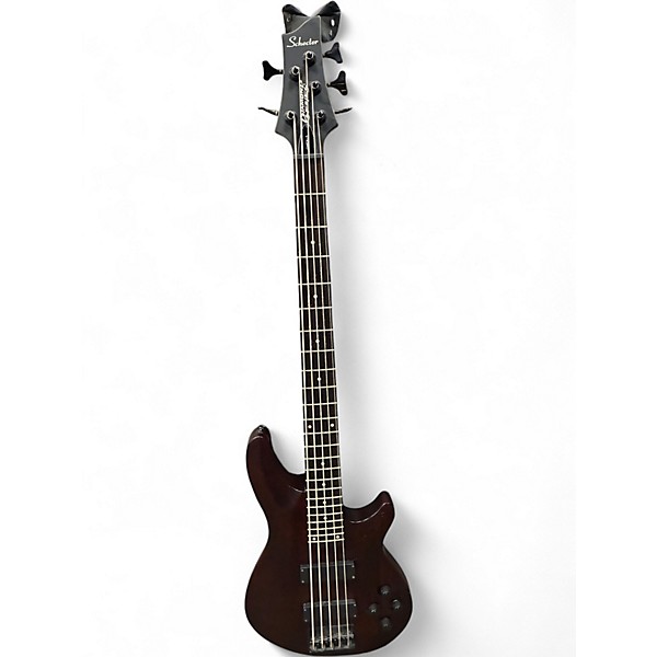 Used Schecter Guitar Research Omen 5 String Walnut Electric Bass Guitar