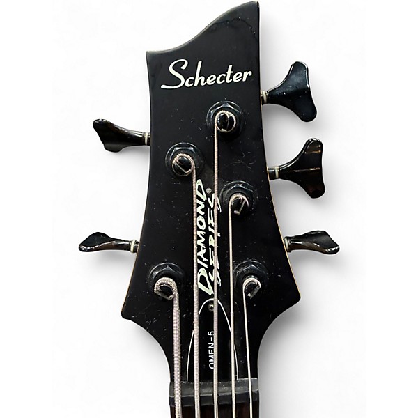 Used Schecter Guitar Research Omen 5 String Walnut Electric Bass Guitar
