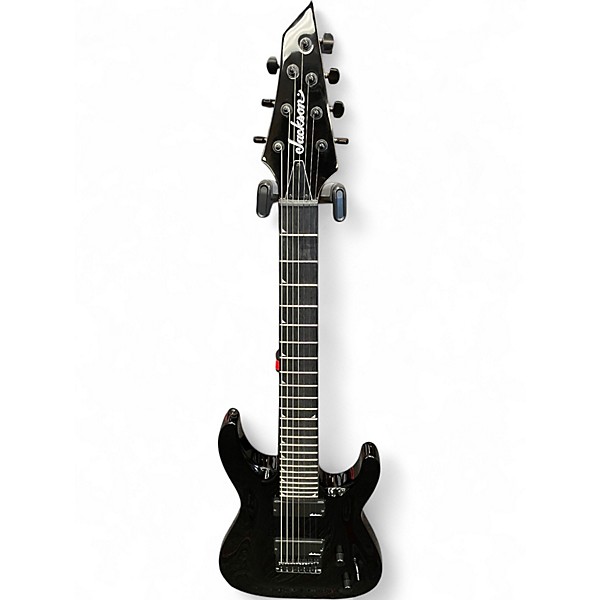 Used Jackson JS22-7 Dinky 7 String Black Solid Body Electric Guitar
