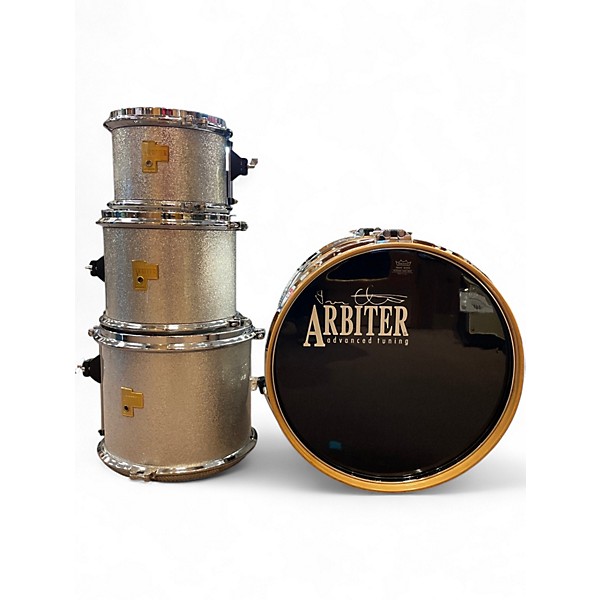 Used Arbiter 4 Piece ADVANCED TUNING Silver Sparkle Drum Kit