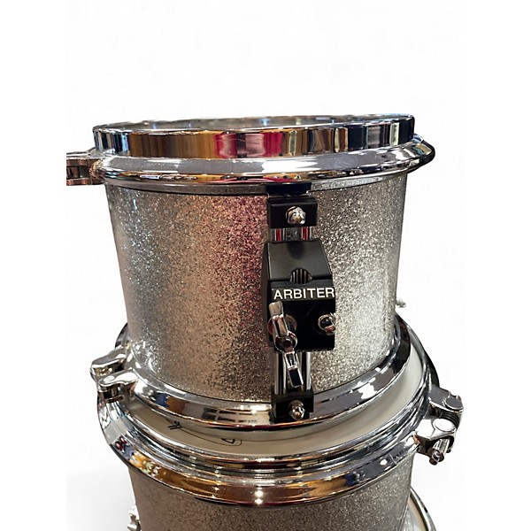Used Arbiter 4 Piece ADVANCED TUNING Silver Sparkle Drum Kit