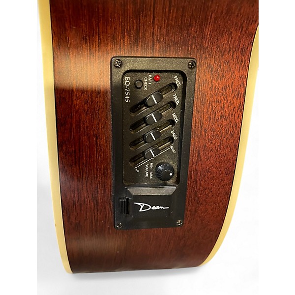 Used Dean PERFORMANCE CE NS BASS Natural Acoustic Bass Guitar