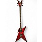 Used Dean Dime RazorBack Red and Black Electric Bass Guitar thumbnail