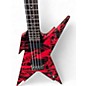 Used Dean Dime RazorBack Red and Black Electric Bass Guitar