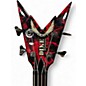 Used Dean Dime RazorBack Red and Black Electric Bass Guitar