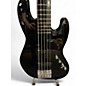 Used Squier Deluxe Jazz Bass Active V 5 String Black Electric Bass Guitar