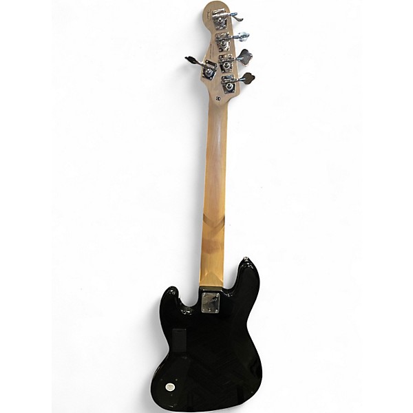Used Squier Deluxe Jazz Bass Active V 5 String Black Electric Bass Guitar