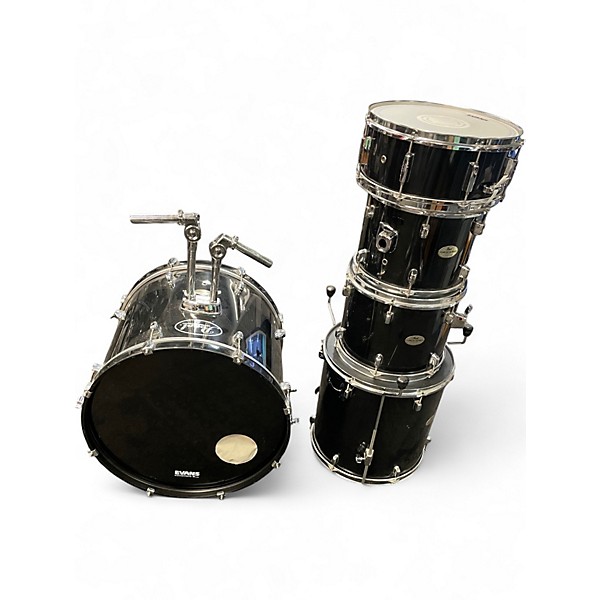 Used Pearl 5 Piece Forum Black Black Drum Kit