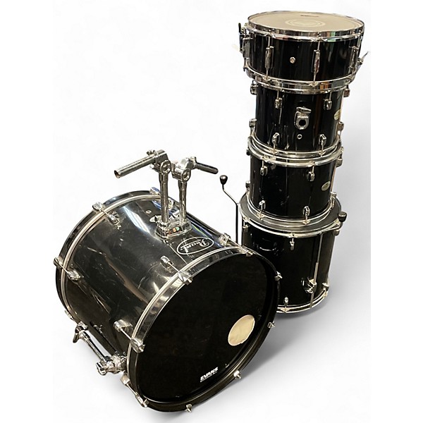 Used Pearl 5 Piece Forum Black Black Drum Kit