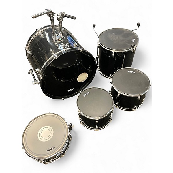Used Pearl 5 Piece Forum Black Black Drum Kit
