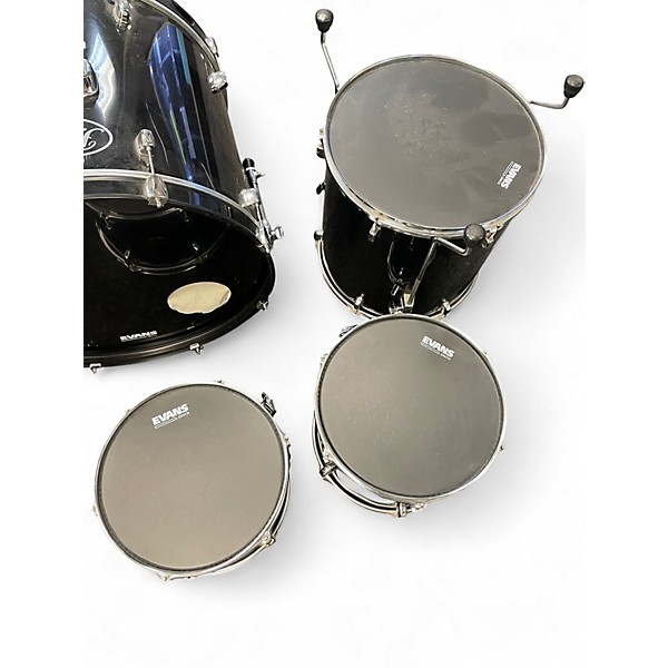 Used Pearl 5 Piece Forum Black Black Drum Kit