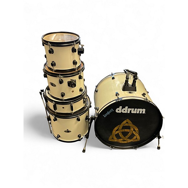 Used ddrum 5 Piece D SERIES WHITE Drum Kit