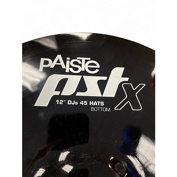 Used Paiste 12in DJS 45S HI HAT PAIR Cymbal