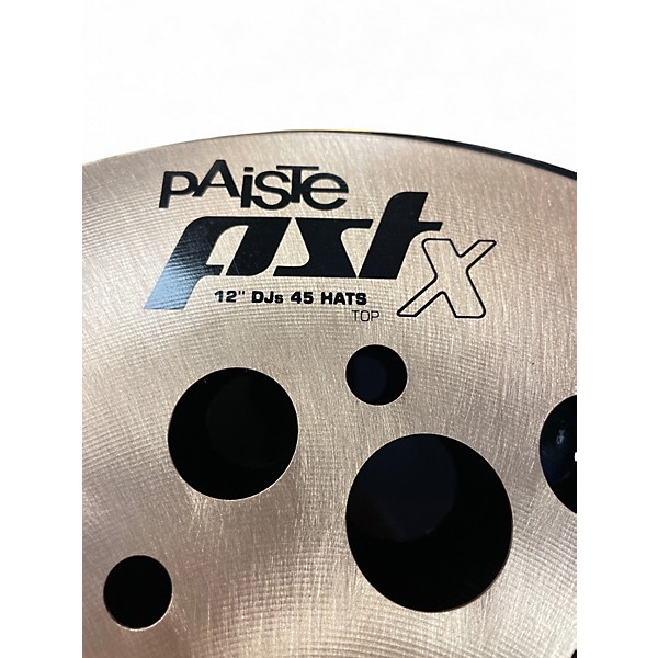 Used Paiste 12in DJS 45S HI HAT PAIR Cymbal
