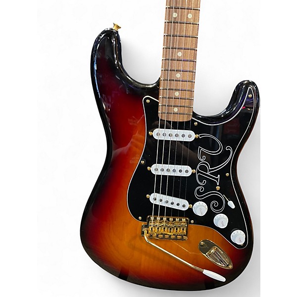 Used Fender Artist Series Stevie Ray Vaughan Stratocaster 3 Color Sunburst Solid Body Electric Guitar