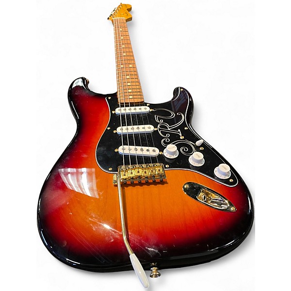Used Fender Artist Series Stevie Ray Vaughan Stratocaster 3 Color Sunburst Solid Body Electric Guitar
