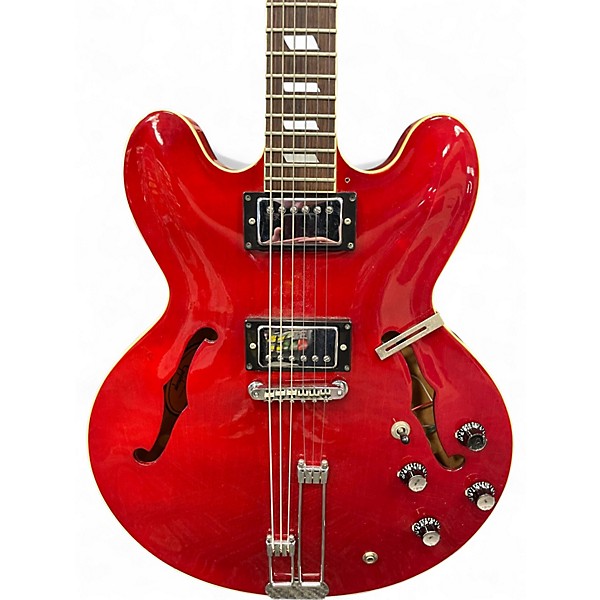 Used 1996 Epiphone riviera Cherry Hollow Body Electric Guitar
