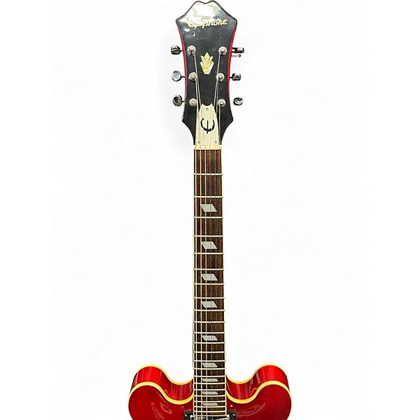 Used 1996 Epiphone riviera Cherry Hollow Body Electric Guitar