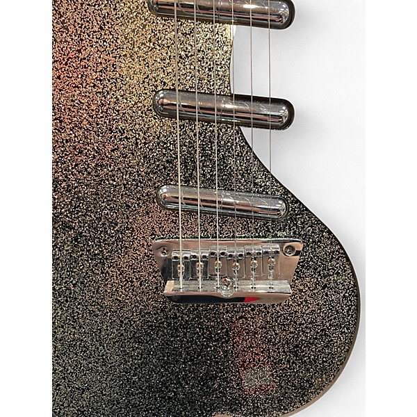Used Danelectro DC3 Silver Sparkle Solid Body Electric Guitar