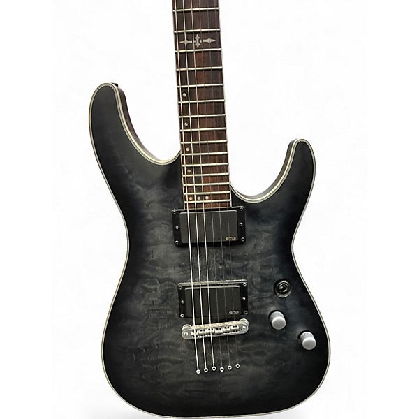 Used Schecter Guitar Research C1 Platinum Black Solid Body Electric Guitar